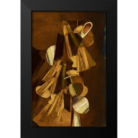 Dynamic III Black Modern Wood Framed Art Print by PI Studio