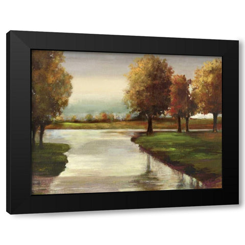 Silver Creek Black Modern Wood Framed Art Print with Double Matting by PI Studio