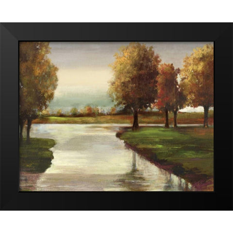 Silver Creek Black Modern Wood Framed Art Print by PI Studio