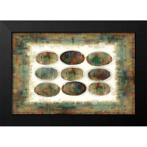 Tribal Pattern Black Modern Wood Framed Art Print by PI Studio