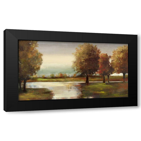 Solitude Black Modern Wood Framed Art Print with Double Matting by PI Studio