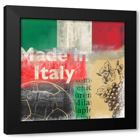 Italy Black Modern Wood Framed Art Print with Double Matting by PI Studio