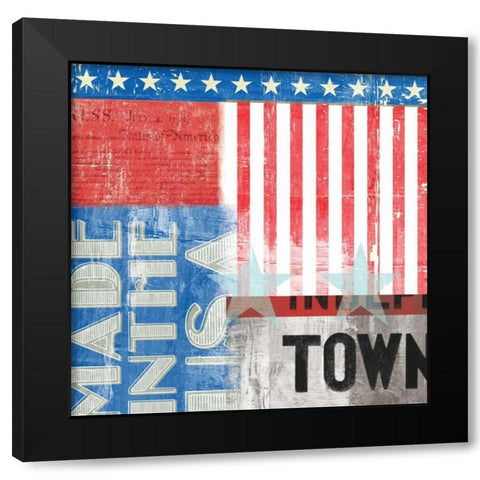 USA Black Modern Wood Framed Art Print with Double Matting by PI Studio