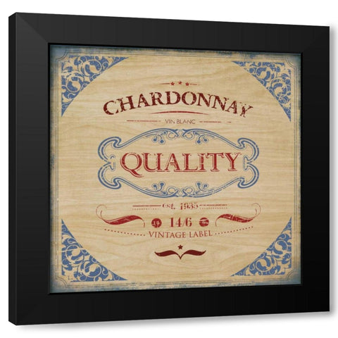 CHARDONNAY Black Modern Wood Framed Art Print with Double Matting by PI Studio