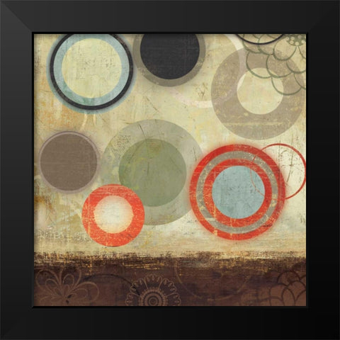 Circles I Black Modern Wood Framed Art Print by PI Studio