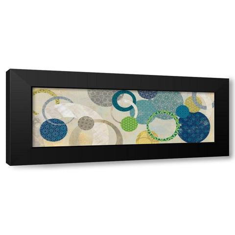 Around We Go Black Modern Wood Framed Art Print with Double Matting by PI Studio