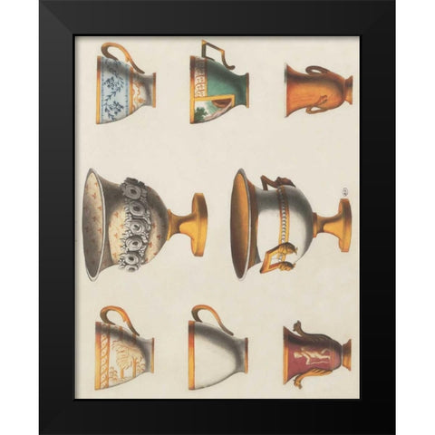 Assorted Vessels I Black Modern Wood Framed Art Print by PI Studio