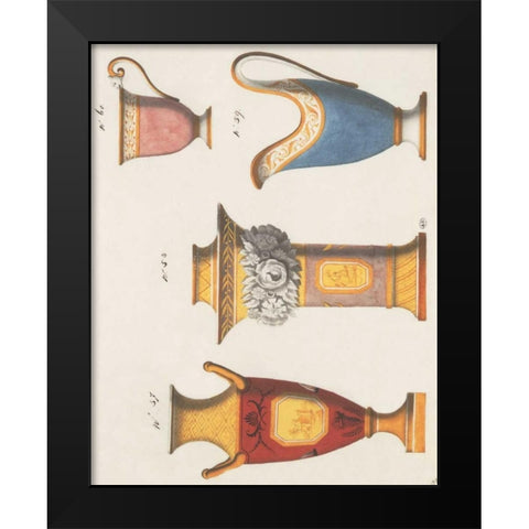 Assorted Vessels II Black Modern Wood Framed Art Print by PI Studio