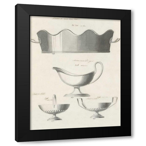 Serverware I Black Modern Wood Framed Art Print with Double Matting by PI Studio