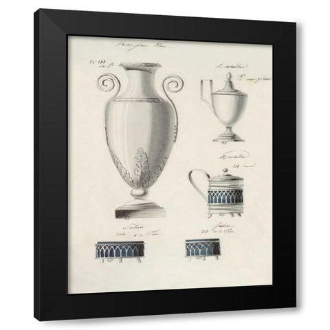 Serverware II Black Modern Wood Framed Art Print by PI Studio