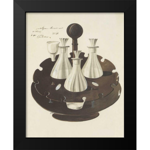 Carafes II Black Modern Wood Framed Art Print by PI Studio