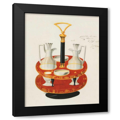 Carafes III Black Modern Wood Framed Art Print with Double Matting by PI Studio