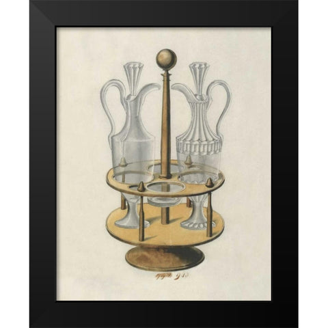 Carafes V Black Modern Wood Framed Art Print by PI Studio