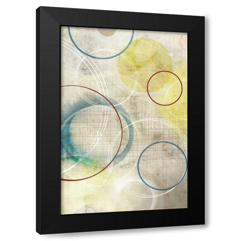 Orbs Black Modern Wood Framed Art Print with Double Matting by PI Studio