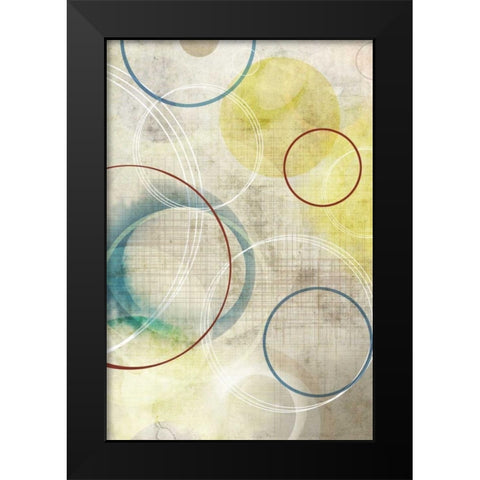 Orbs Black Modern Wood Framed Art Print by PI Studio