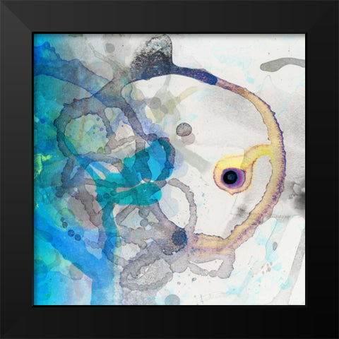 Watercolour Abstract II Black Modern Wood Framed Art Print by PI Studio