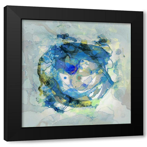 Watercolour Abstract III Black Modern Wood Framed Art Print by PI Studio