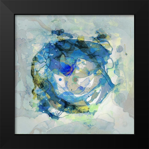 Watercolour Abstract III Black Modern Wood Framed Art Print by PI Studio