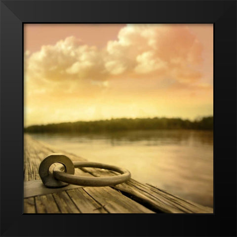 Dockside Black Modern Wood Framed Art Print by PI Studio