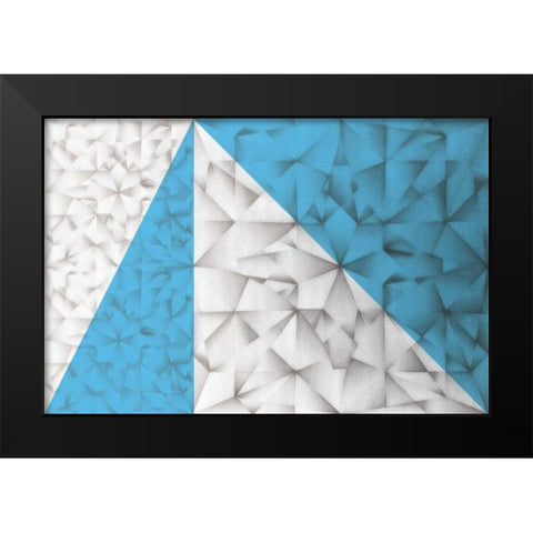 Triangles Squared Black Modern Wood Framed Art Print by PI Studio