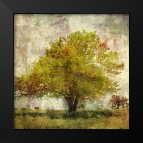 Vintage Tree Black Modern Wood Framed Art Print by PI Studio