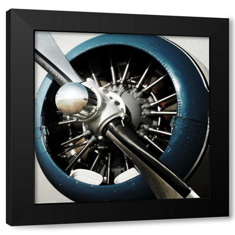 Aeronautical I Black Modern Wood Framed Art Print with Double Matting by PI Studio