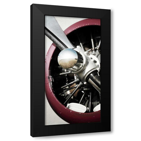 Aeronautical II Black Modern Wood Framed Art Print with Double Matting by PI Studio