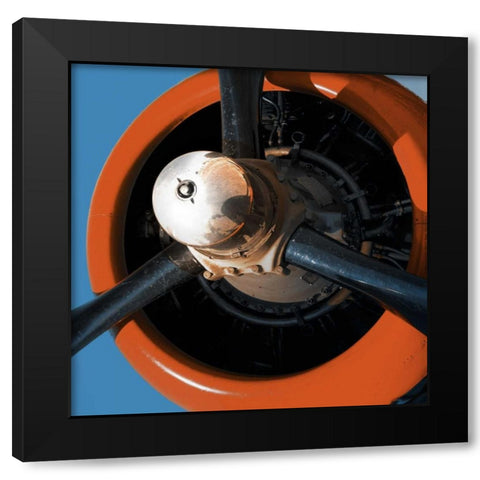 Aeronautical III Black Modern Wood Framed Art Print with Double Matting by PI Studio