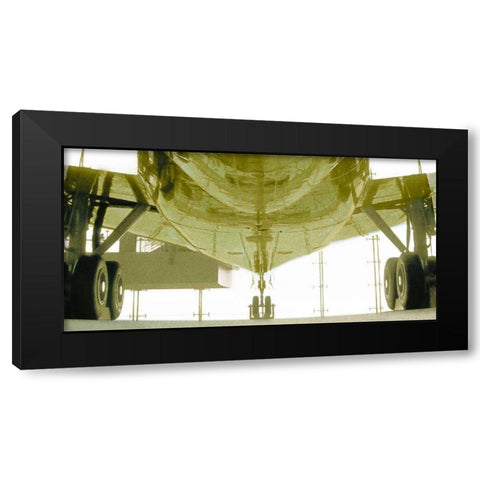 Aeronautical V Black Modern Wood Framed Art Print with Double Matting by PI Studio