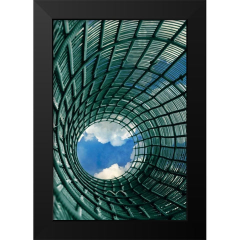 Vertigo Black Modern Wood Framed Art Print by PI Studio