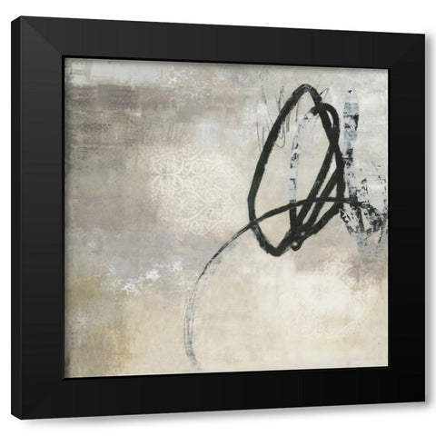 Soft Touch I Black Modern Wood Framed Art Print with Double Matting by PI Studio