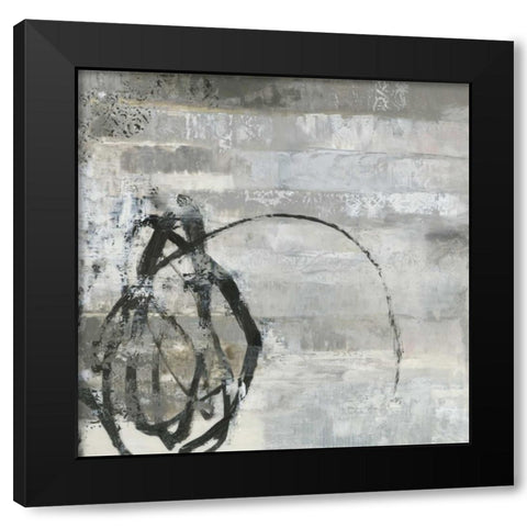 Soft Touch II Black Modern Wood Framed Art Print with Double Matting by PI Studio