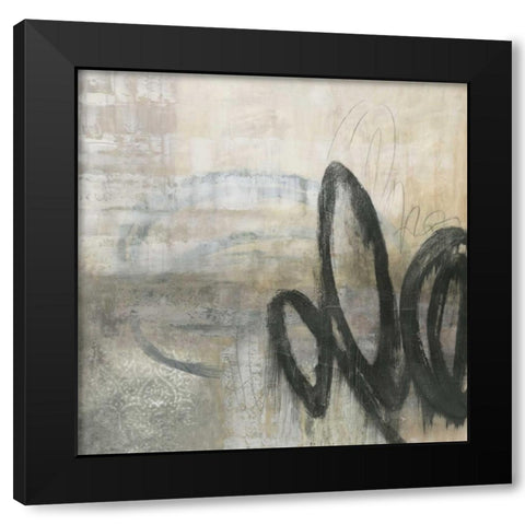 Soft Touch III Black Modern Wood Framed Art Print with Double Matting by PI Studio