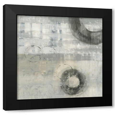 Soft Touch IV Black Modern Wood Framed Art Print with Double Matting by PI Studio