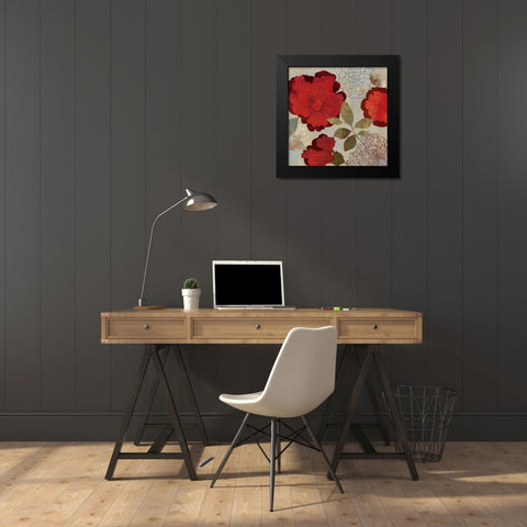 Rosa II Black Modern Wood Framed Art Print by PI Studio