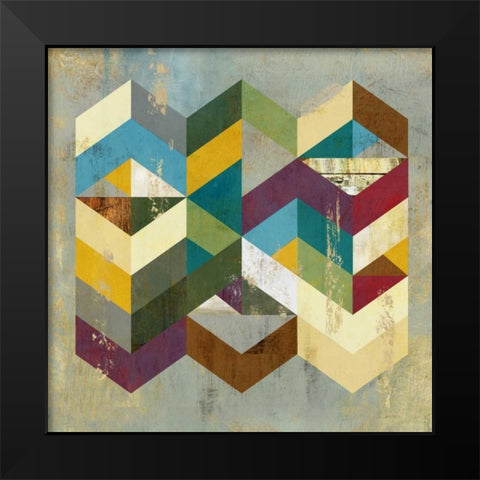 Geometrics I Black Modern Wood Framed Art Print by PI Studio