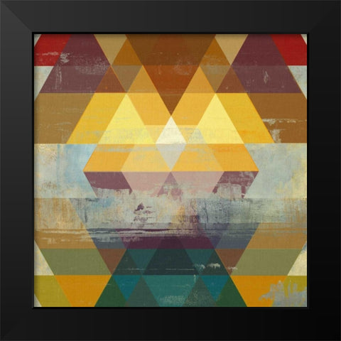 Geometrics II Black Modern Wood Framed Art Print by PI Studio