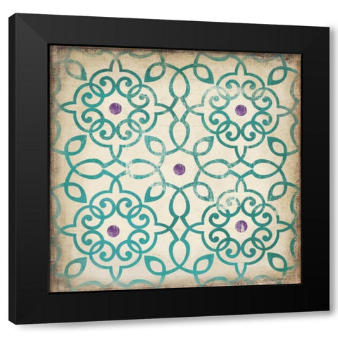 Murale III Black Modern Wood Framed Art Print with Double Matting by PI Studio