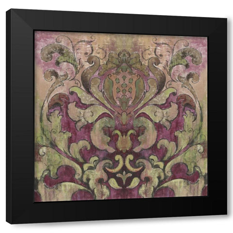 Art Nouveau Black Modern Wood Framed Art Print with Double Matting by PI Studio