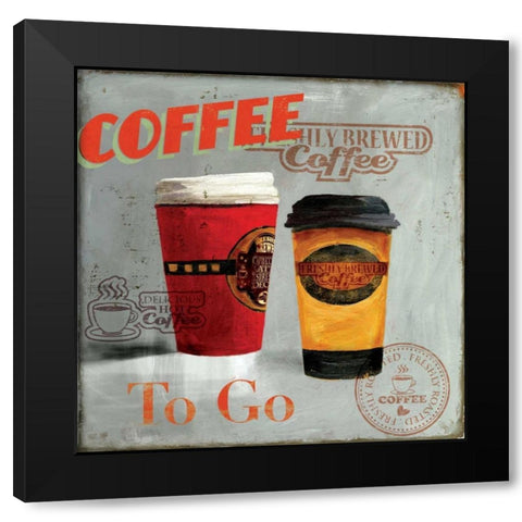 Latte Art  Black Modern Wood Framed Art Print with Double Matting by PI Studio