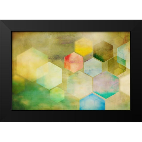 Honeycomb I Black Modern Wood Framed Art Print by PI Studio