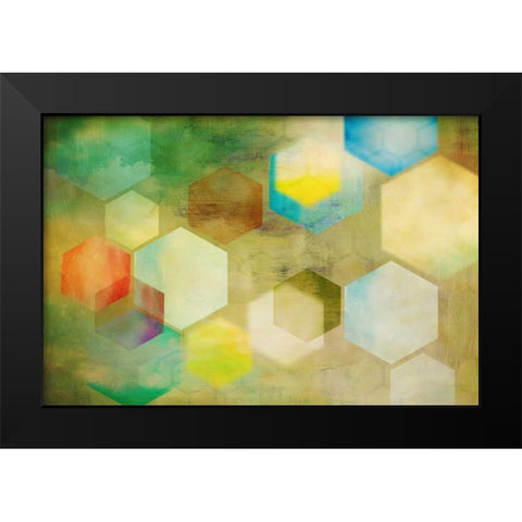 Honeycomb II Black Modern Wood Framed Art Print by PI Studio