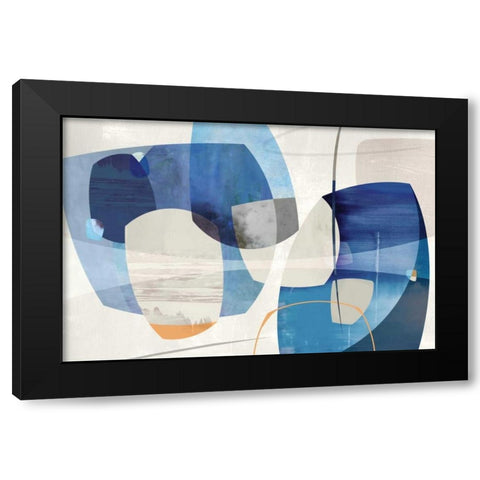 Shapes and Shapes Black Modern Wood Framed Art Print with Double Matting by PI Studio