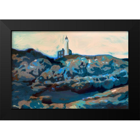 Lighthouse  Black Modern Wood Framed Art Print by PI Studio