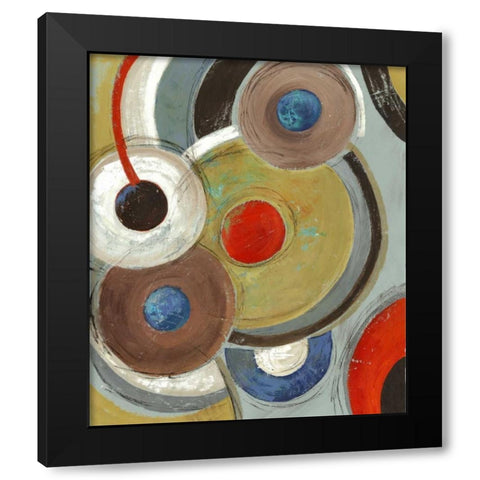 Orbis of Tones Black Modern Wood Framed Art Print with Double Matting by PI Studio