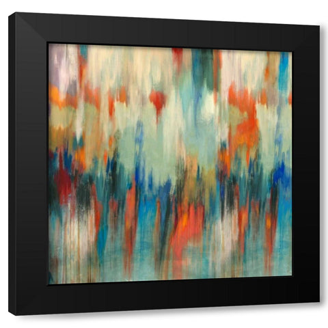 Aurora Black Modern Wood Framed Art Print with Double Matting by PI Studio