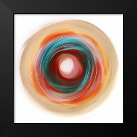 Soft Circle  Black Modern Wood Framed Art Print by PI Studio