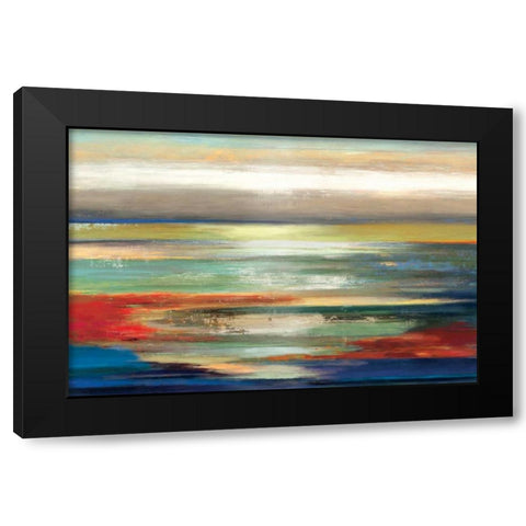 Earthscape Black Modern Wood Framed Art Print with Double Matting by PI Studio