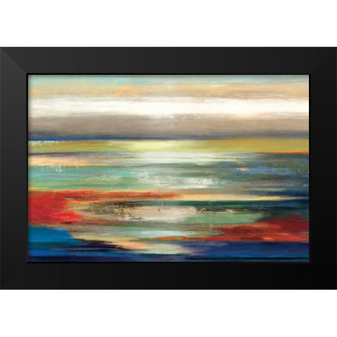 Earthscape Black Modern Wood Framed Art Print by PI Studio