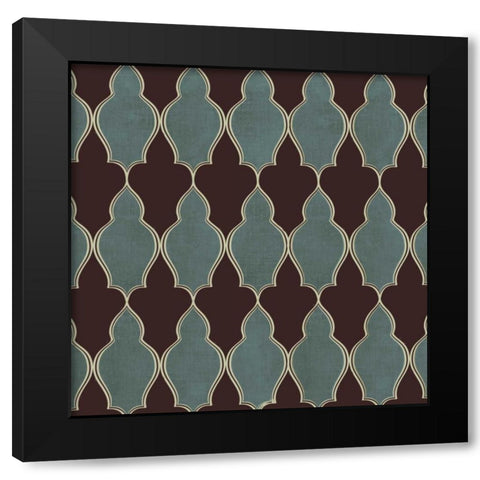 Parisian Pattern I Black Modern Wood Framed Art Print with Double Matting by PI Studio